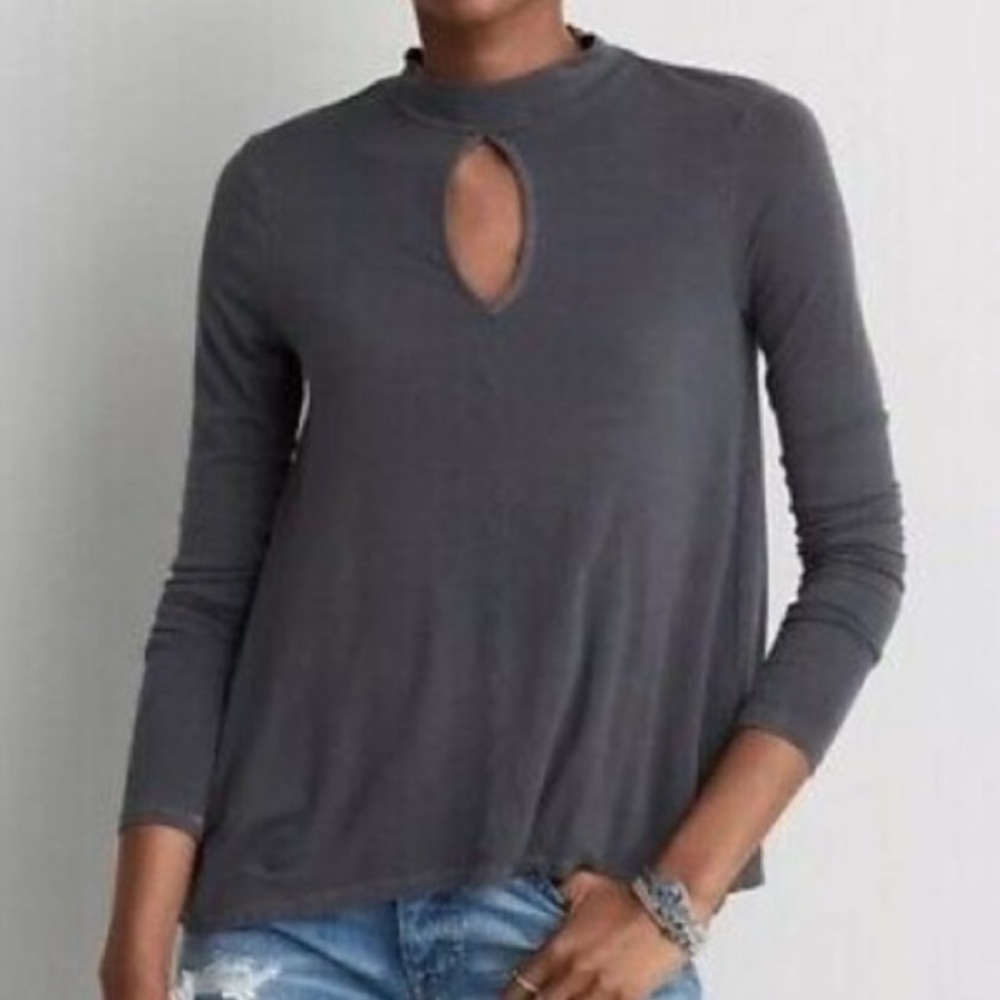 AEO Burgundy blouse